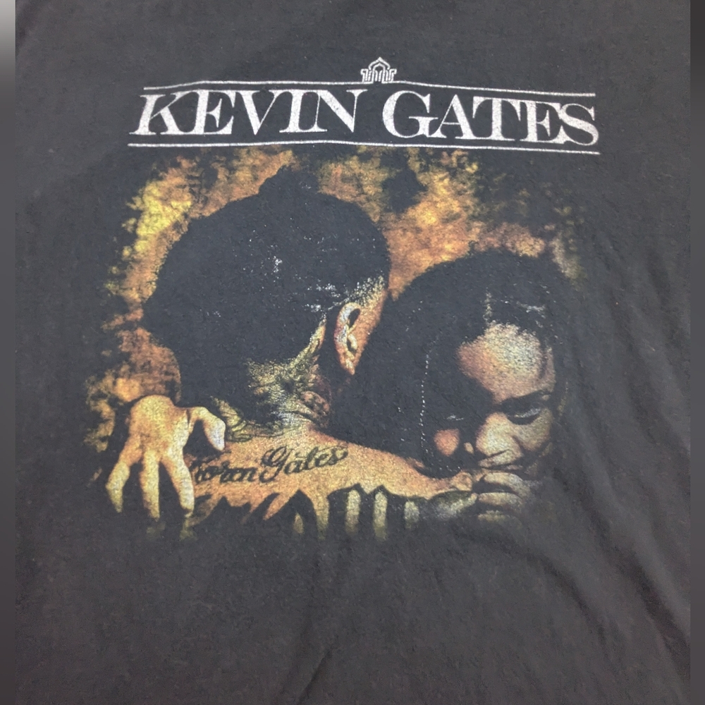 Kevin Gates Khaza (The Big Lyfe) Concert Merch T-shirt Tour Locations On Back XL